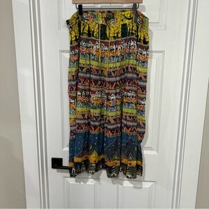 100% cotton Colorful Patterned Maxi Skirt